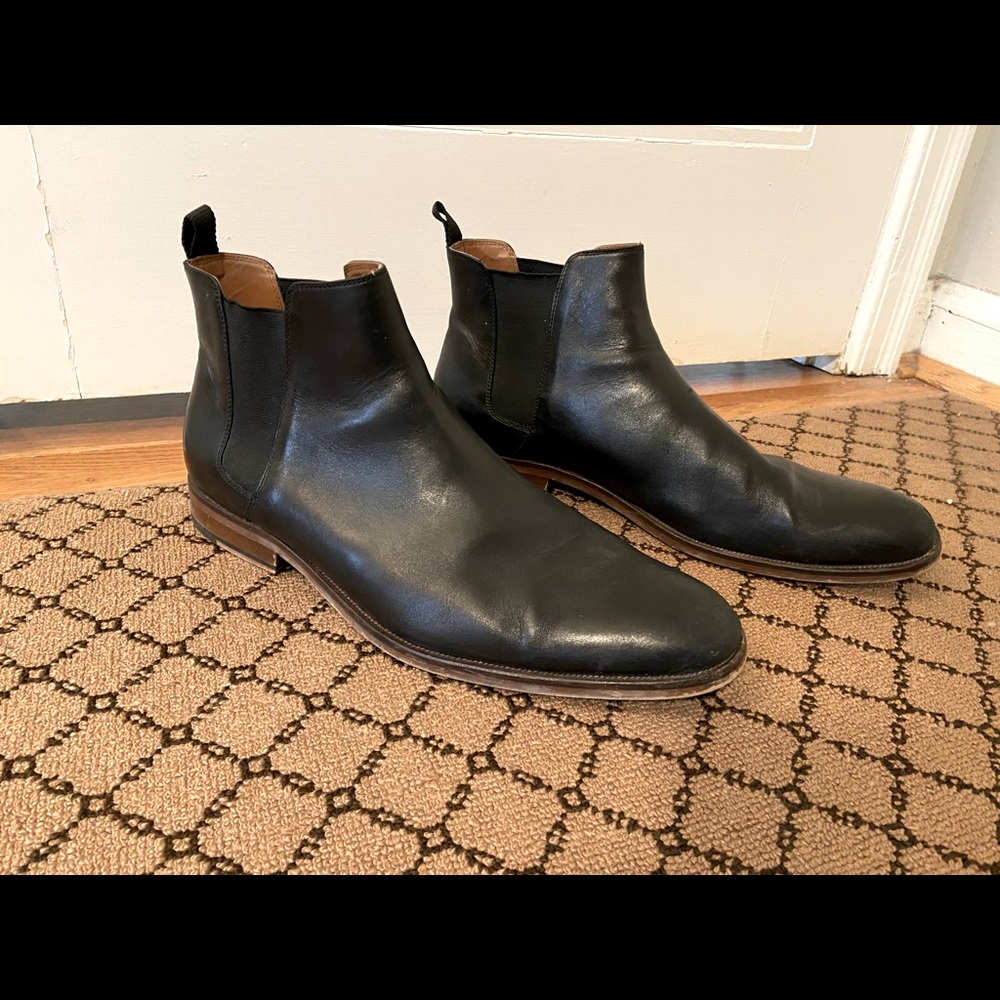 ALDO Men’s Chelsea Boot, black size 12 leather